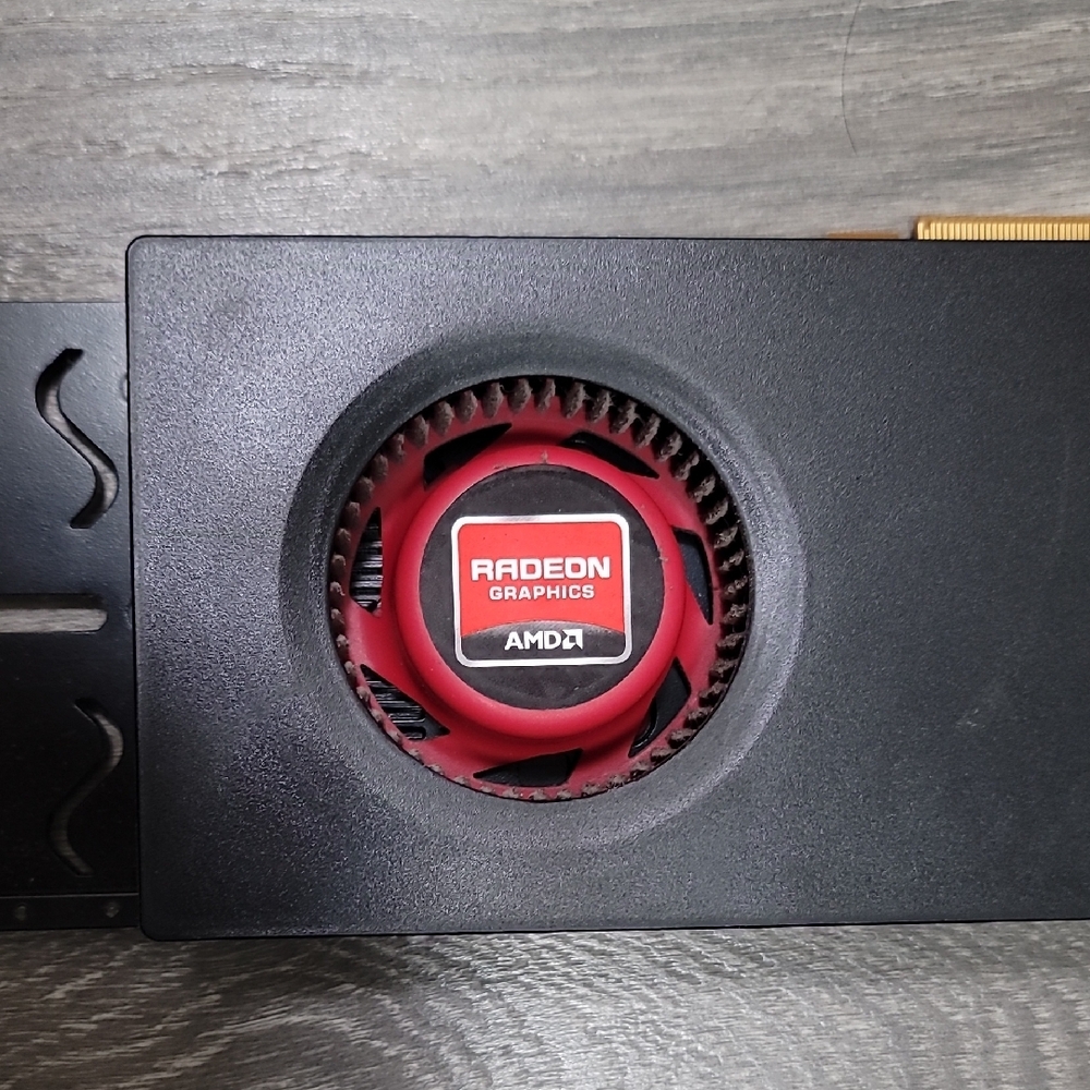 AMD Radeon High-Performance Graphics Card Black and Red